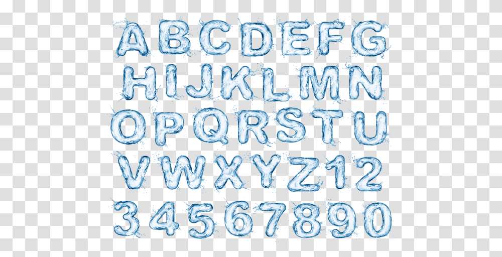 Water Splash Font, Alphabet, Word, Rug Transparent Png