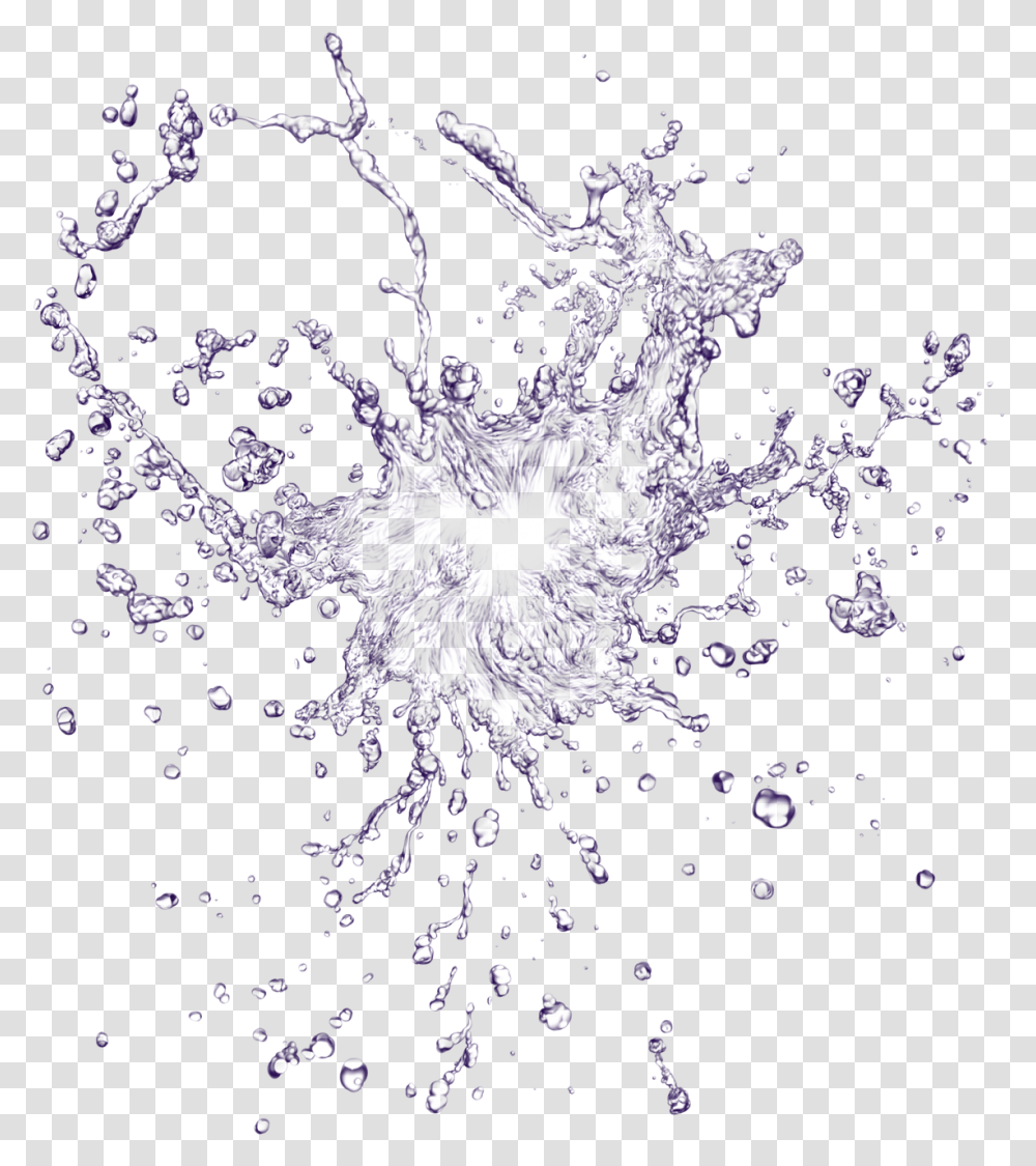Water Spray Water Spray Droplets, Snowflake, Crystal, Christmas Tree, Ornament Transparent Png