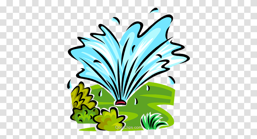 Water Sprinkler Royalty Free Vector Clip Art Illustration, Floral Design, Pattern, Outdoors Transparent Png