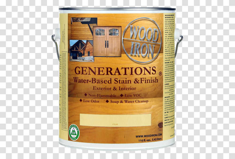 Water Stain Wood Iron Generations Water Based Stain Plywood, Label, Beverage, Liquor Transparent Png