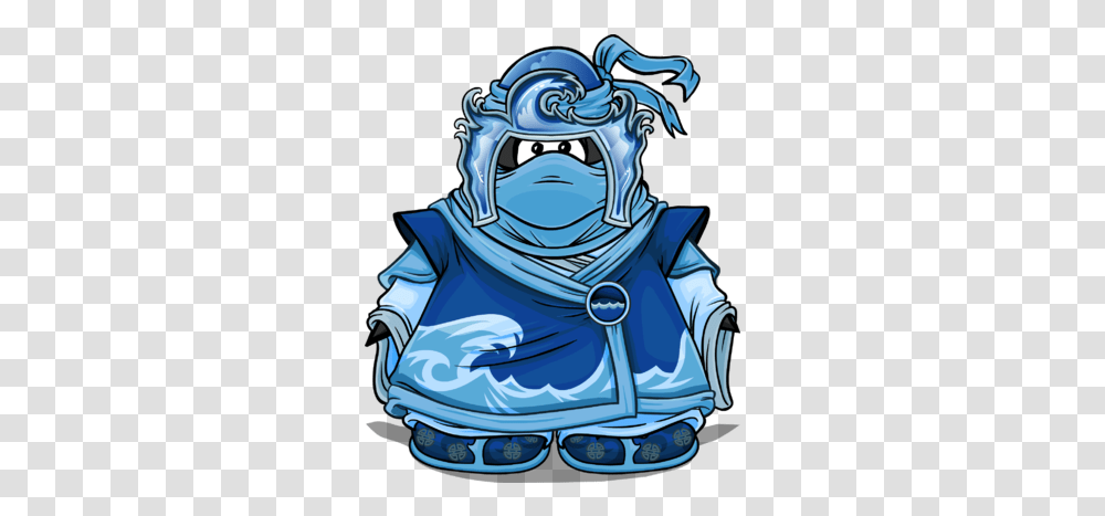 Water Suit Club Penguin Water Ninja Suit, Helmet, Clothing, Person, Art Transparent Png