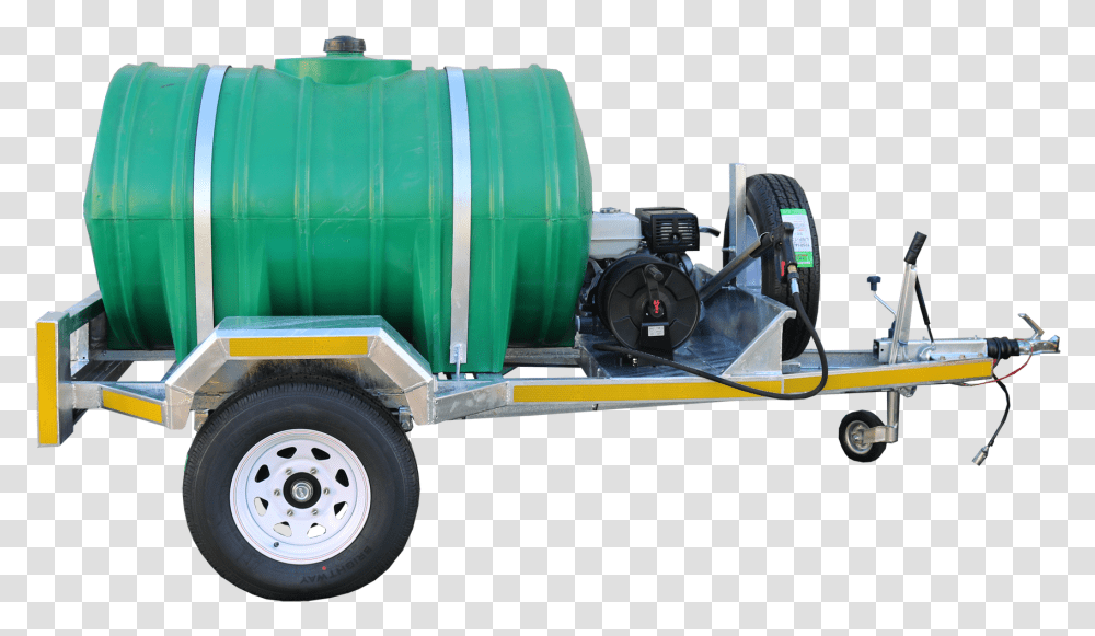 Water Tank 1000l Water Tank Trailer, Machine, Wheel, Tire, Vehicle Transparent Png