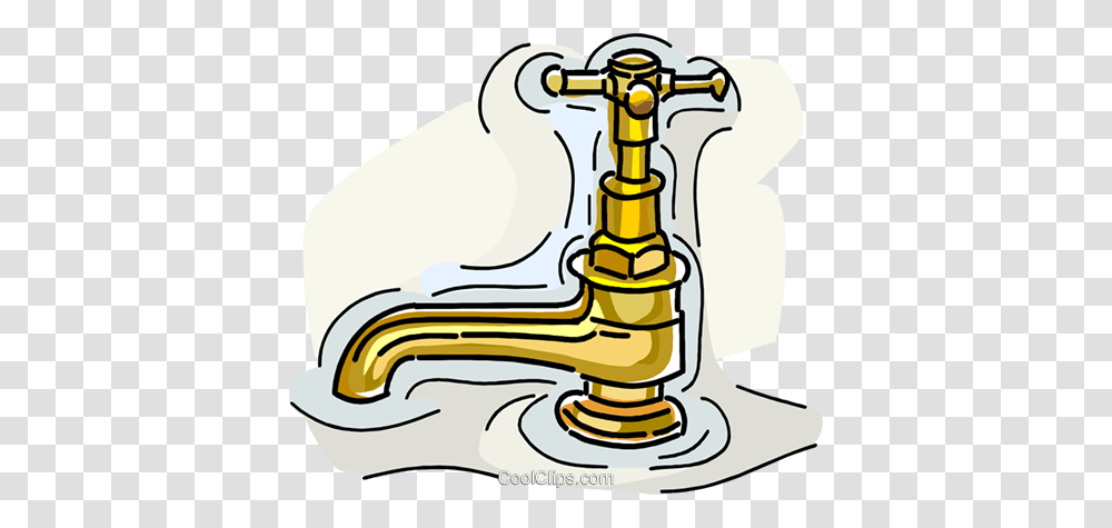 Water Tap Royalty Free Vector Clip Art Illustration, Indoors, Sink, Sink Faucet, Plumbing Transparent Png