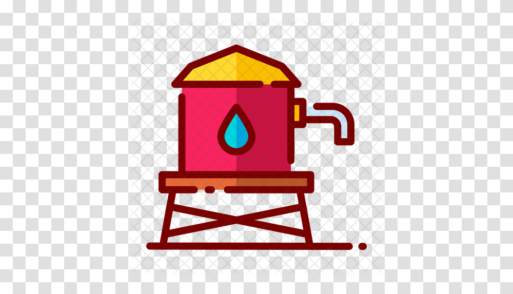 Water Tower Icon Of Colored Outline Kfc, Furniture, Chair, Throne Transparent Png