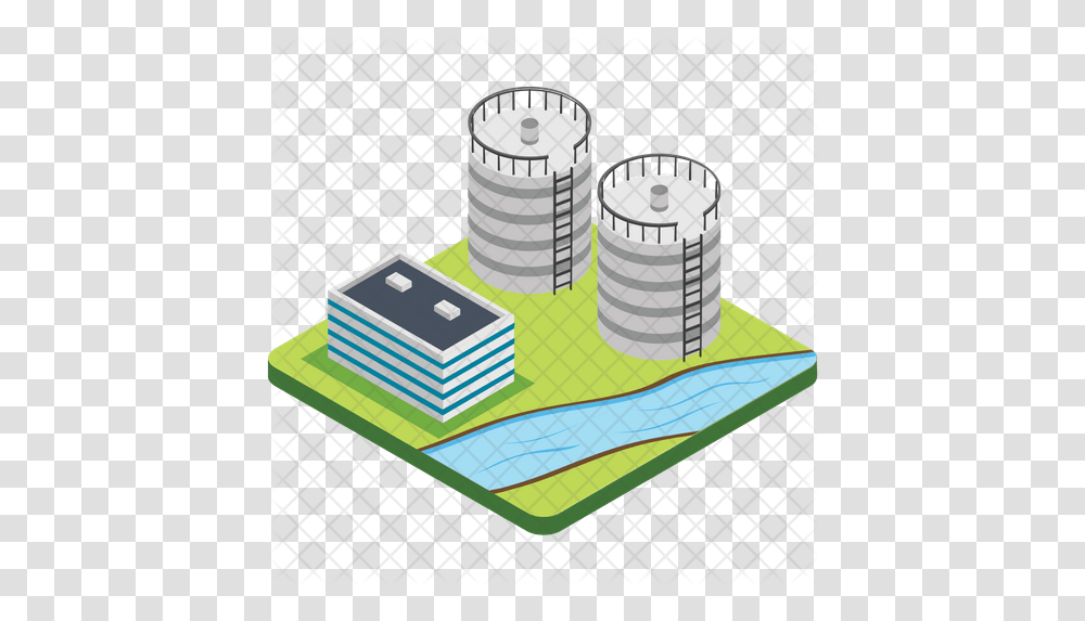 Water Tower Icon Of Isometric Style Diagram, Gambling, Game, Birthday Cake, Dessert Transparent Png