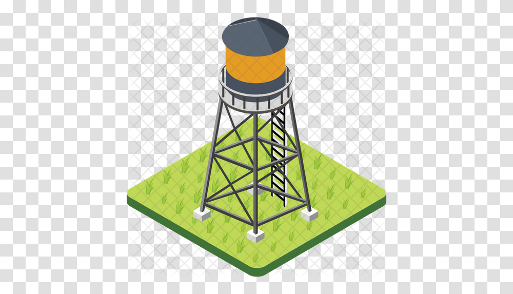 Water Tower Icon Of Isometric Style Water Tank Tower Icon, Building, Road Sign, Symbol Transparent Png