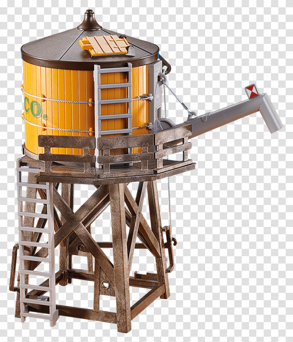 Water Tower Playmobil 6215, Construction Crane, Wood Transparent Png
