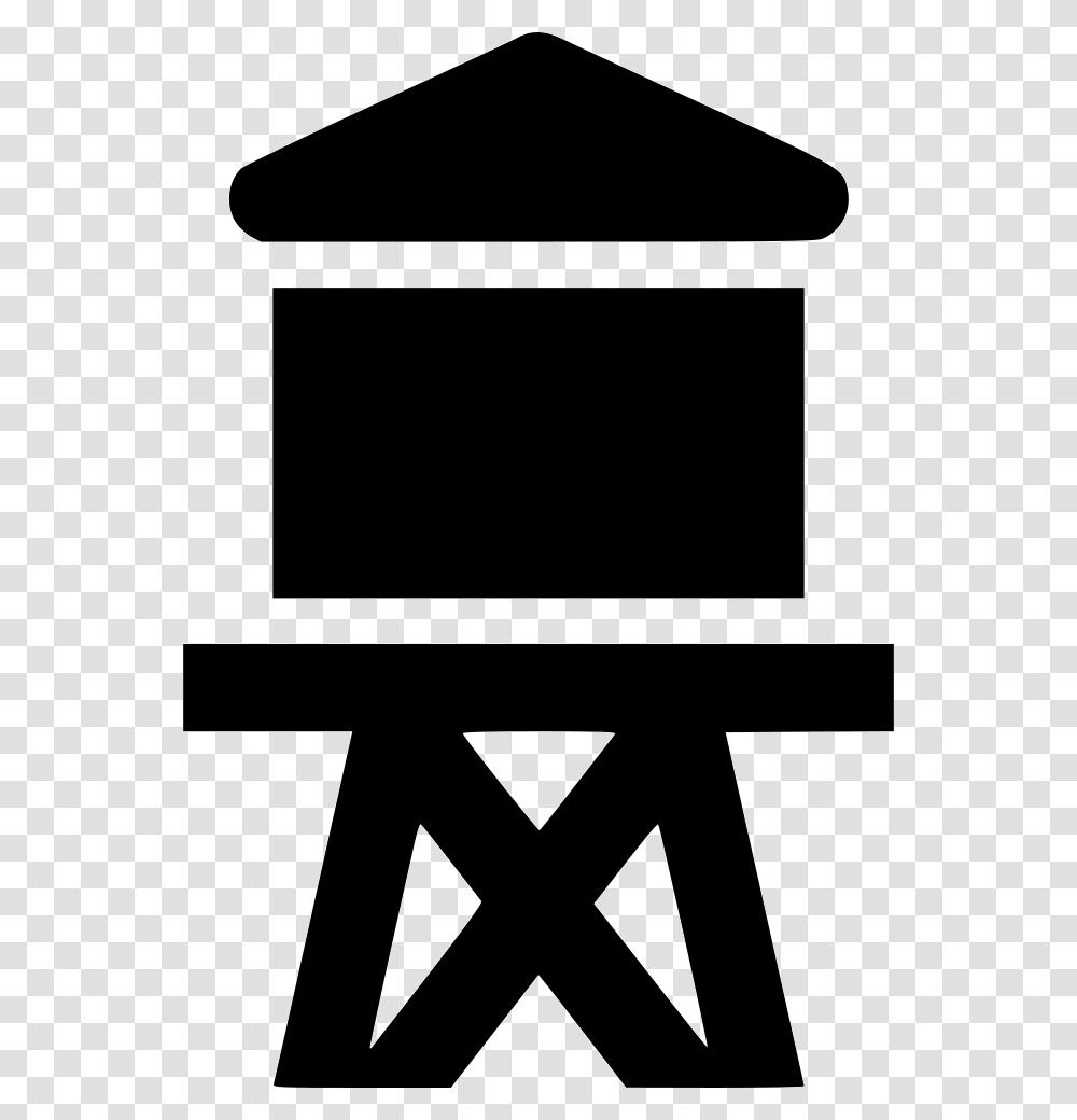 Water Tower Water Tower Icon, Label, Silhouette Transparent Png