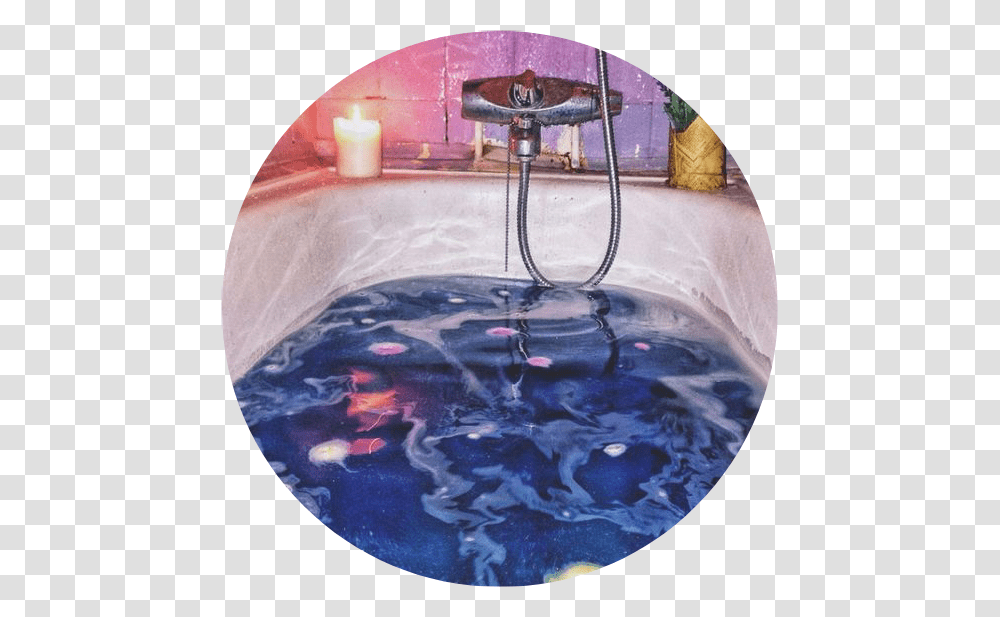 Water Tub Blueaesthetic Aesthetic Aestheticcircle Aesthetic Lush Bath Bomb, Jacuzzi, Hot Tub, Bathtub Transparent Png