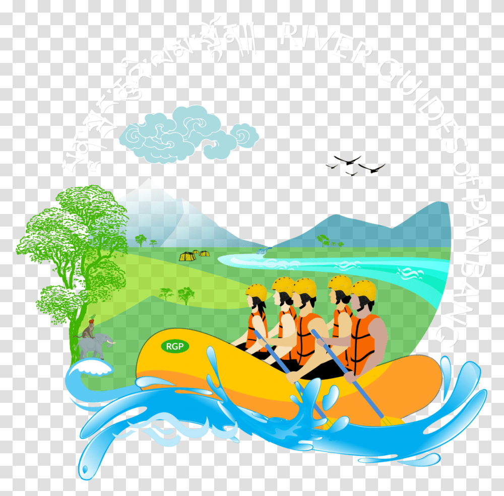 Water Tubing Illustration, Person, Advertisement, Poster Transparent Png