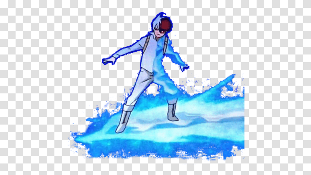 Water Vertebrate Sports Equipment Todoroki Surfing On Ice, Person, Stage Transparent Png