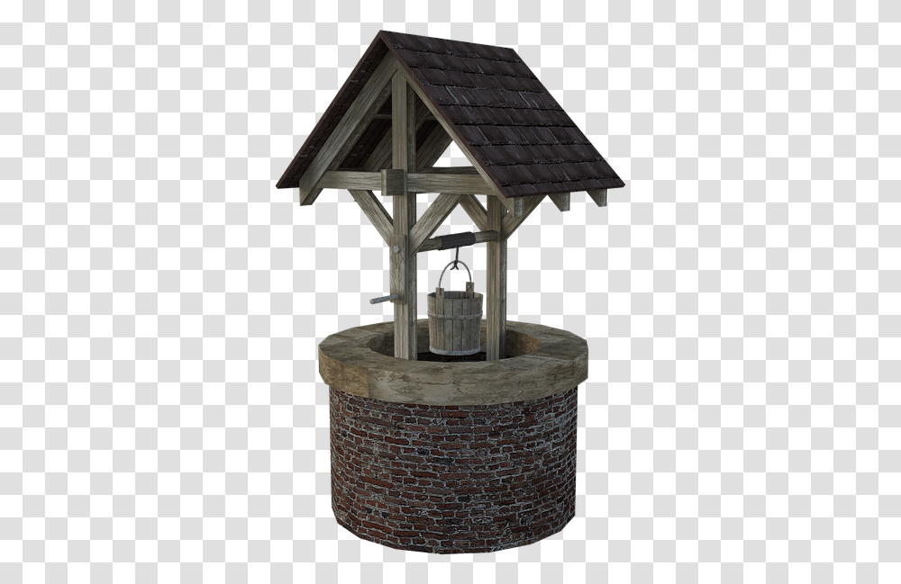 Water Well Wishing Well Bucket Garden Water Fountain Old Water Well, Gazebo Transparent Png