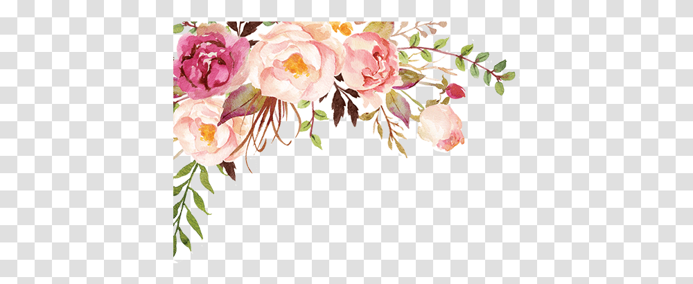 Watercolor Background Floral Corner Design, Plant, Floral Design, Pattern, Graphics Transparent Png
