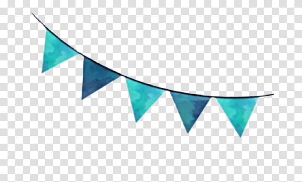 Watercolor Banner Pennant Flag Garland Teal Turquoise Watercolor Teal Banner, Tabletop, Furniture, Coffee Table, Art Transparent Png