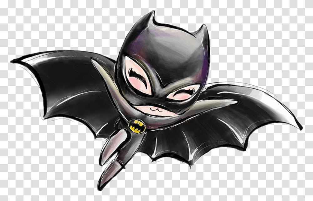 Watercolor Batgirl Batwoman Bat Sticker By Stephanie Imgenes De Bat Girl En Caricatura, Dragon, Sink Faucet, Mammal, Animal Transparent Png