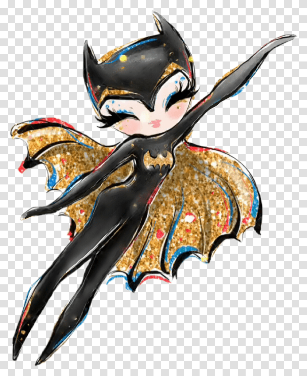 Watercolor Batgirl Batwoman Batman Comic Superhero Illustration, Helmet Transparent Png