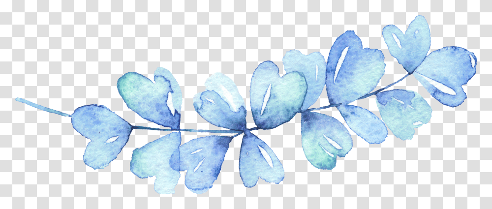 Watercolor Blue Leaf, Outdoors, Nature, Rug, Cushion Transparent Png