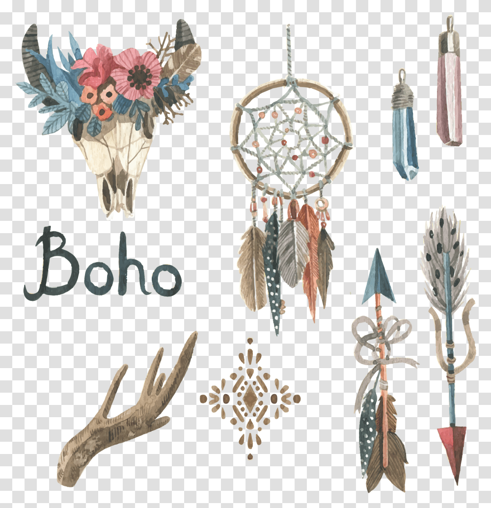 Watercolor Boho Vector Shapes, Accessories, Accessory, Earring, Jewelry Transparent Png