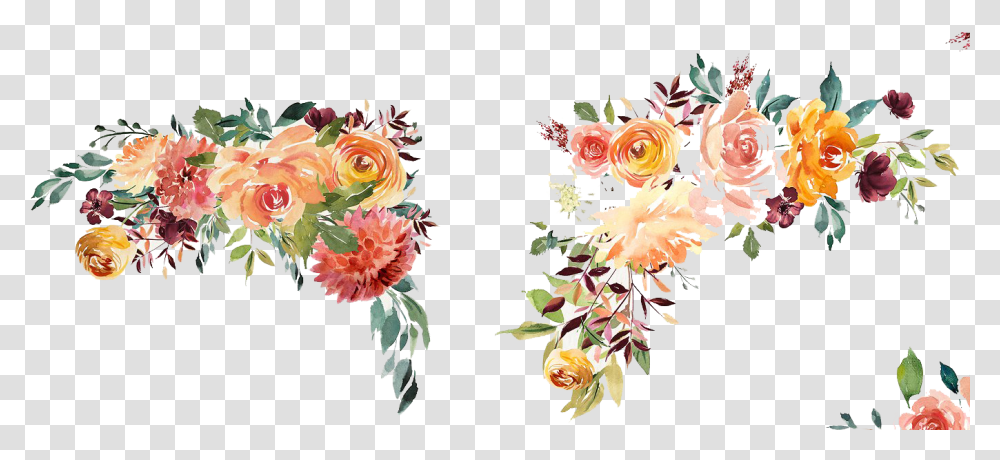 Watercolor Borders Vector, Floral Design, Pattern Transparent Png