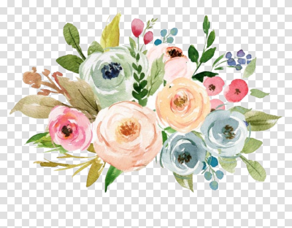 Watercolor Bouquet Flowers Floral Arrangement, Floral Design, Pattern Transparent Png