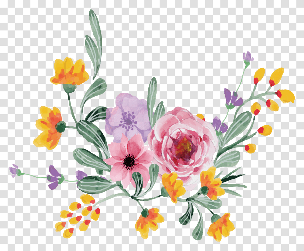 Watercolor Bouquet Watercolor Bouquet, Graphics, Art, Floral Design, Pattern Transparent Png