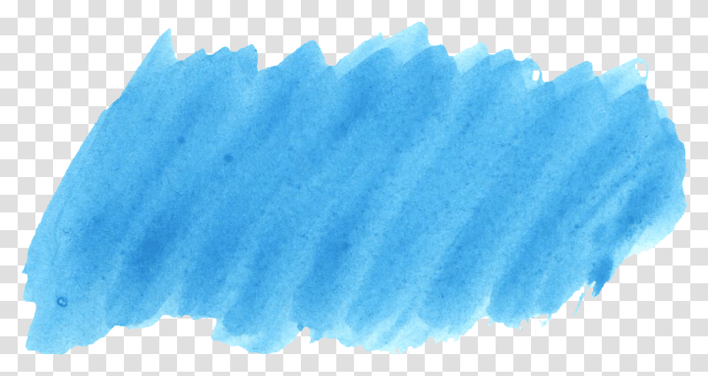 Watercolor Brush Stroke Acuarela Azul, Nature, Outdoors, Ice, Snow Transparent Png