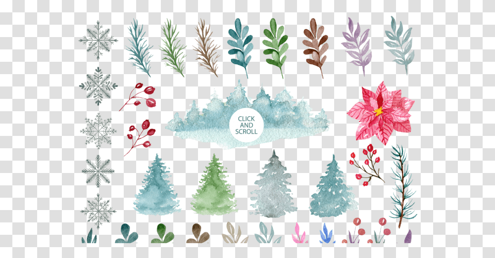 Watercolor By Juliabadeeva Christmas Tree, Plant, Leaf, Ornament, Pattern Transparent Png