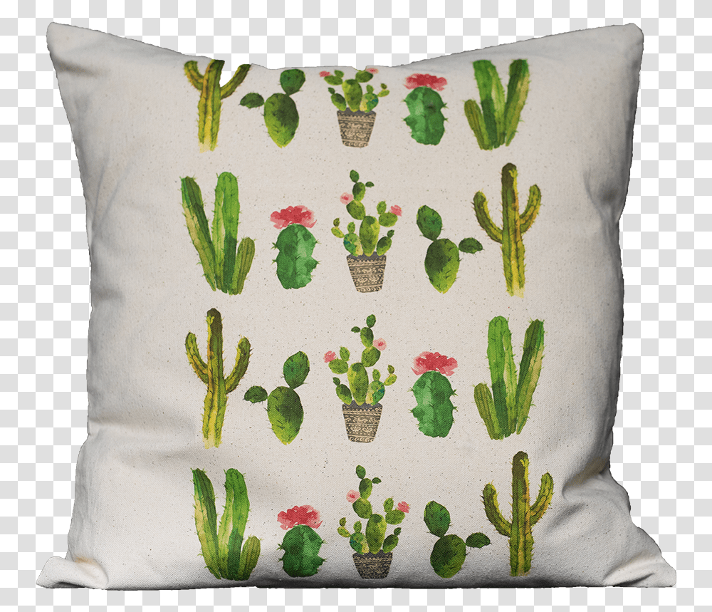 Watercolor Cactus, Pillow, Cushion, Birthday Cake, Food Transparent Png