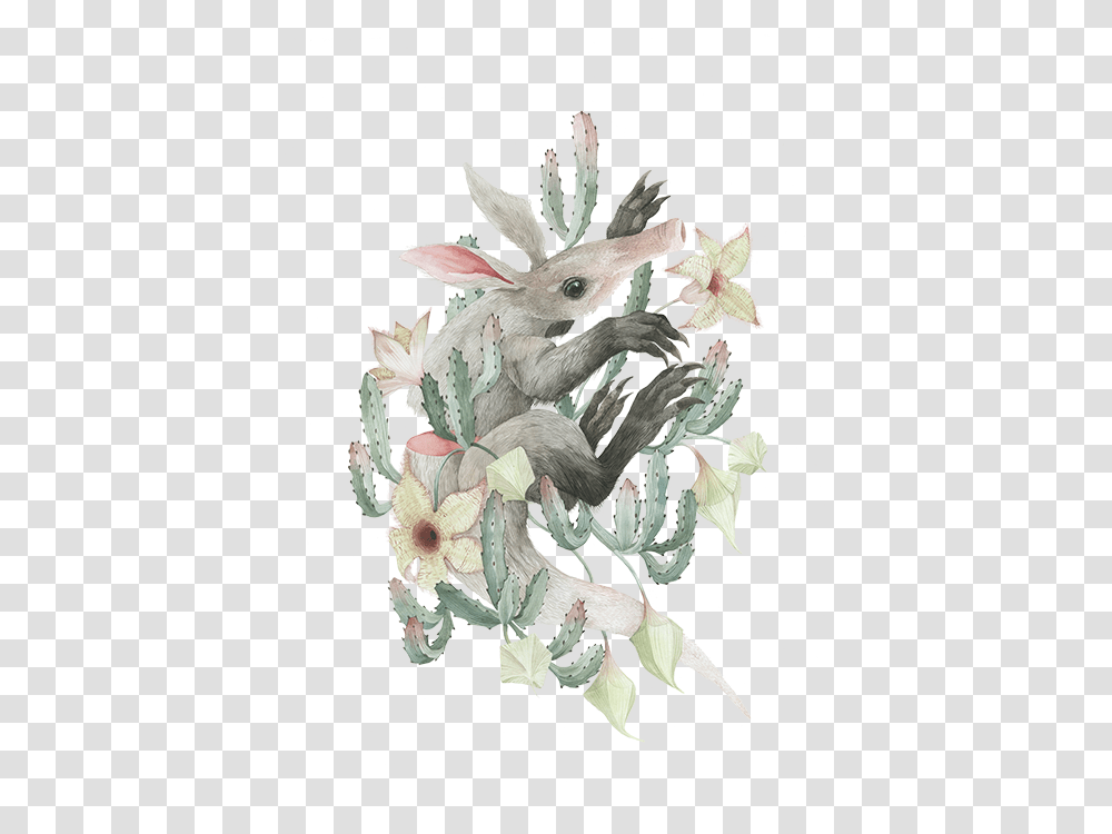 Watercolor Cactus, Plant, Flower, Bird Transparent Png