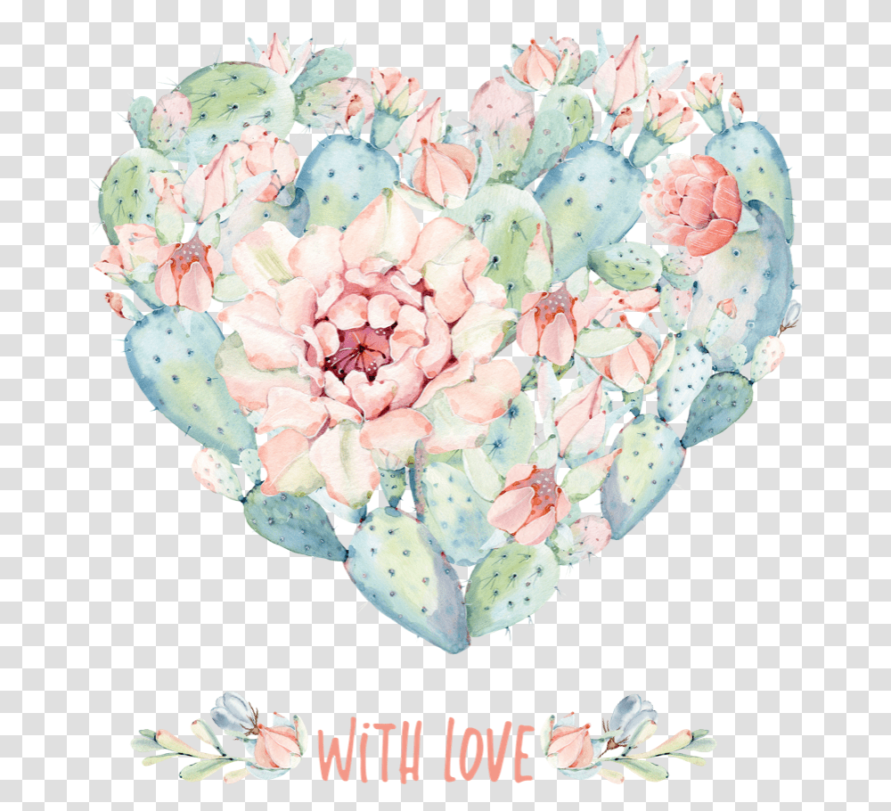 Watercolor Cactus, Plant, Flower Bouquet, Flower Arrangement, Blossom Transparent Png