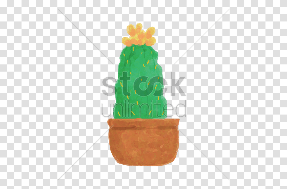 Watercolor Cactus Vector Image, Plant, Green, Birthday Cake, Dessert Transparent Png