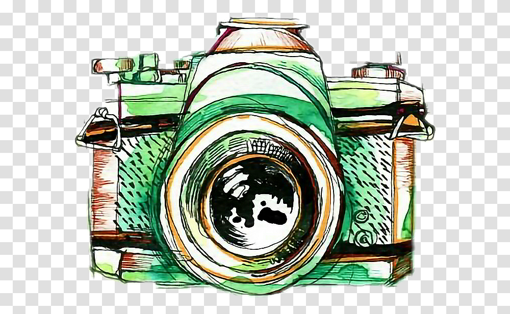 Watercolor Camera Painting Painting Cameras, Electronics, Digital Camera, Machine Transparent Png