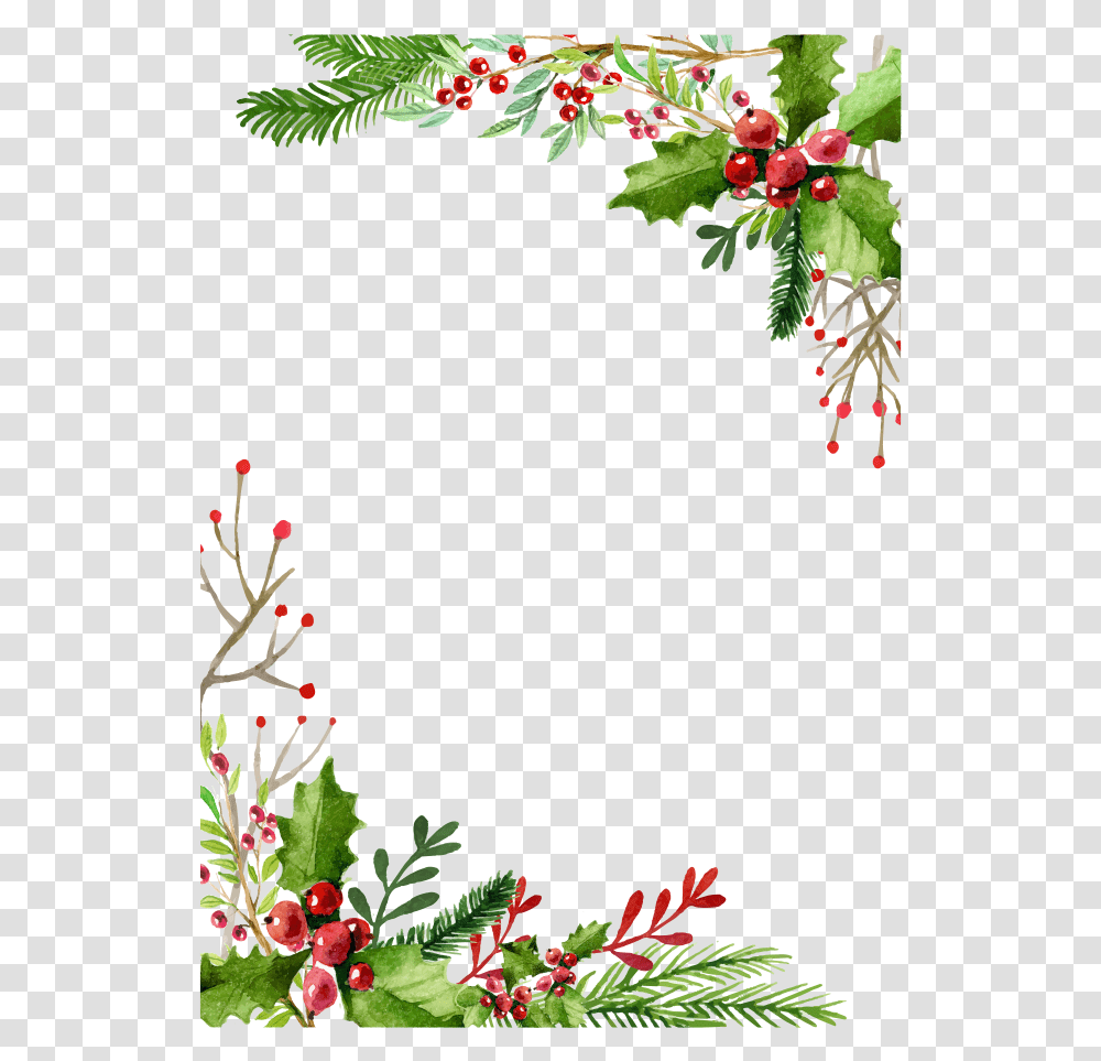 Watercolor Christmas Leaves, Plant, Ikebana, Vase Transparent Png