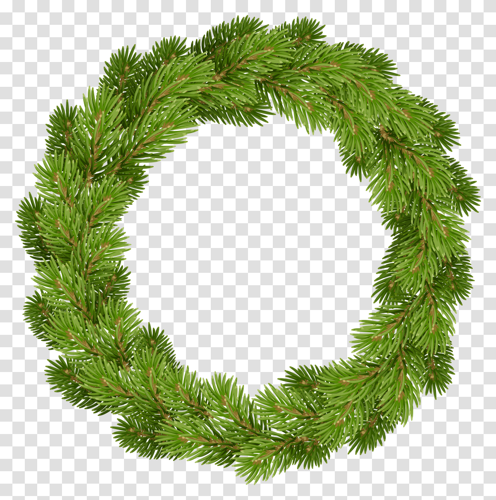 Watercolor Christmas Wreath Pine Wreath Transparent Png