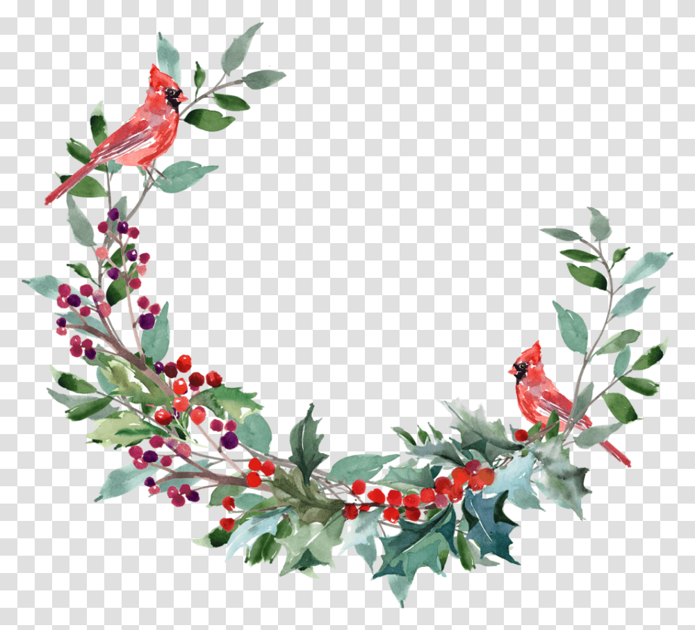Watercolor Christmas Wreath Watercolour Christmas Wreath, Plant, Flower, Blossom, Petal Transparent Png