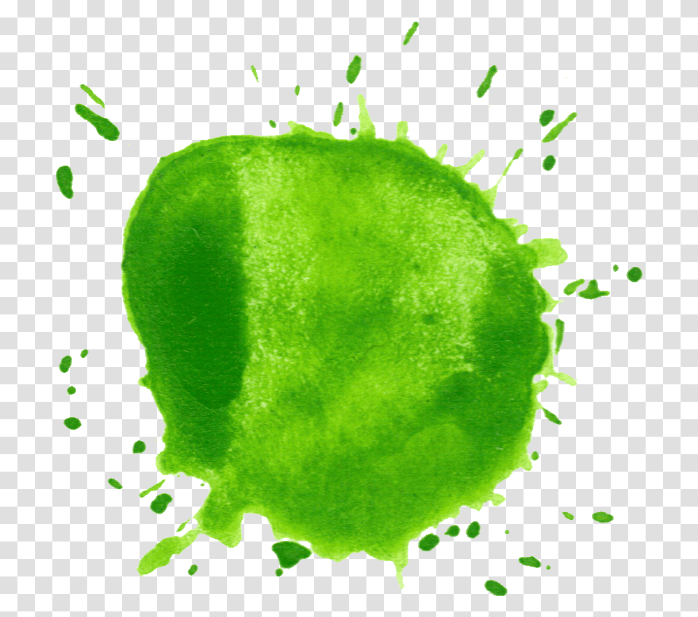 Watercolor Circle Drop Splatter Green Watercolor Splash, Tennis Ball, Sport, Sports, Plant Transparent Png