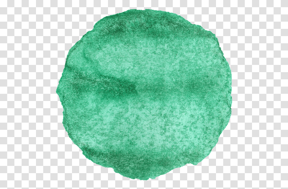 Watercolor Circle Green Water Color Circle, Mineral, Turquoise, Crystal, Rug Transparent Png