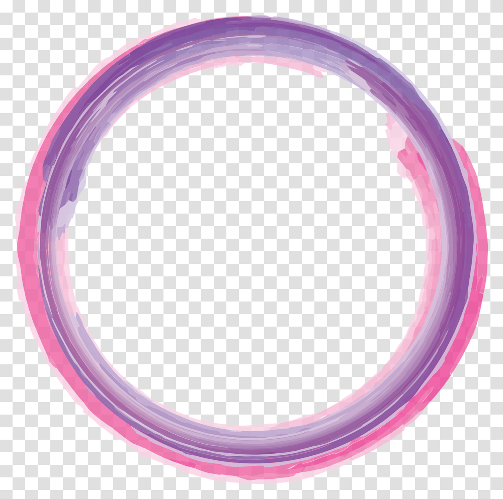 Watercolor Circle Paint Artistic Brush Creative Circulo De Pintura, Light, Hoop, Purple Transparent Png