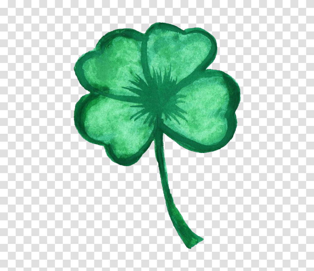 Watercolor Clover Watercolor Four Leaf Clover, Plant, Green, Flower, Blossom Transparent Png