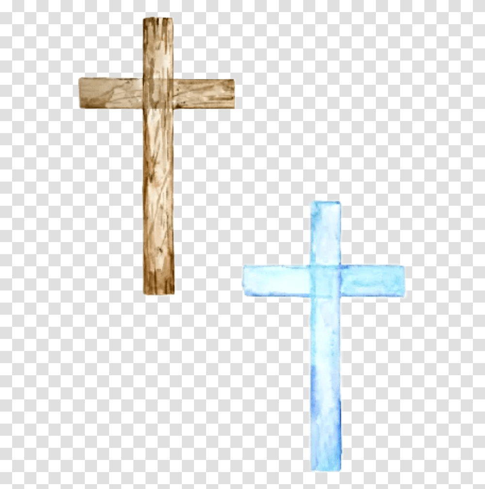 Watercolor Cross Crosses Jesus Christ Easter Religion Jesus In The Cross Water Color, Symbol, Crucifix Transparent Png