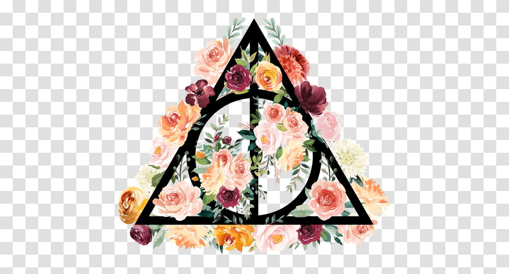 Watercolor Deathly Hallows Pillow Sham By Memilykathryn Art Print Deathly Hallows, Graphics, Floral Design, Pattern, Plant Transparent Png