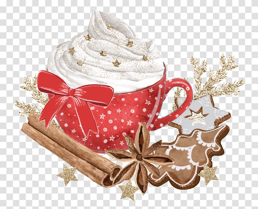 Watercolor Dessert Cake Vector Christmas Day, Cream, Food, Creme, Whipped Cream Transparent Png