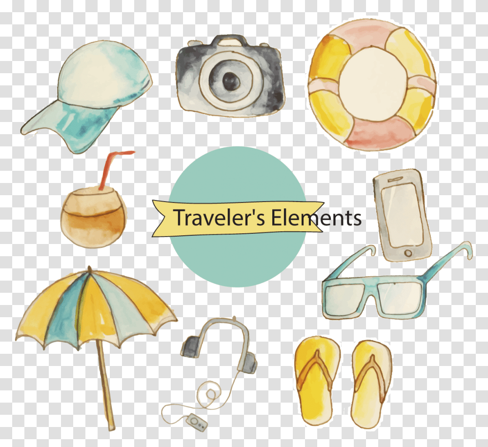 Watercolor Euclidean Vector Painting Beach Element Watercolor, Soccer Ball, Football, Team Sport, Sports Transparent Png