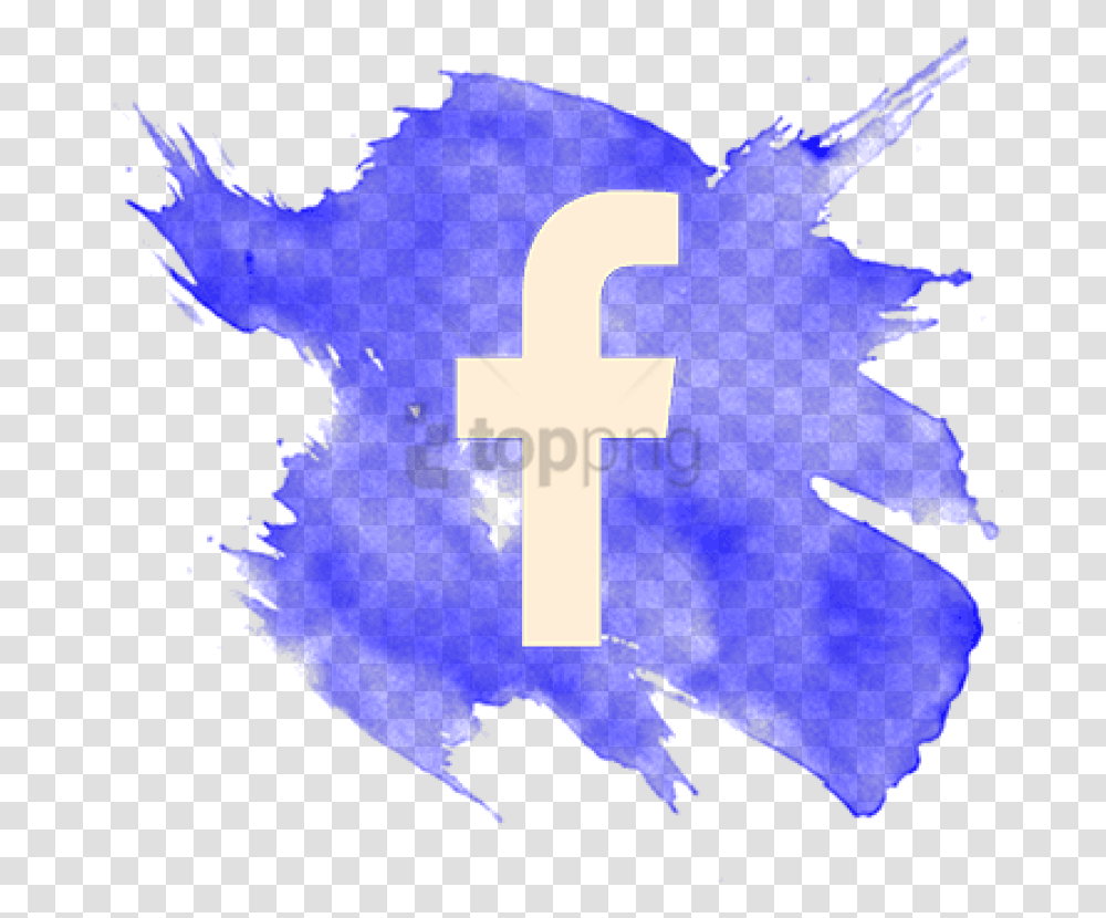 Watercolor Facebook Logo Images Social Media Icons Flowers, Graphics, Art, Cross, Symbol Transparent Png