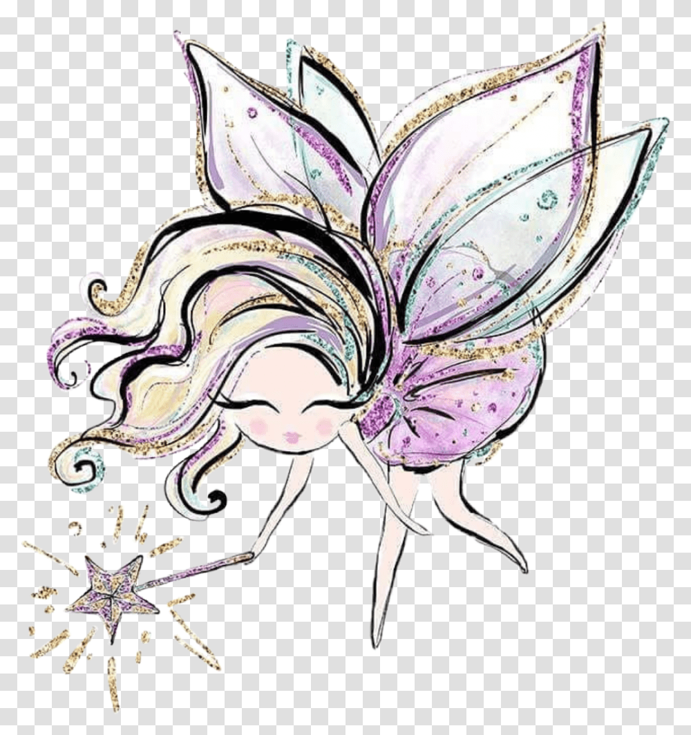 Watercolor Fairy Sugarfairy Ballet Wand Princess Illustration Fairy Watercolor, Pattern, Floral Design Transparent Png