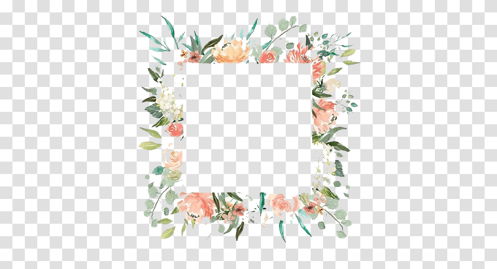 Watercolor Floral Flower Frame File Floral Frame Background, Wreath Transparent Png