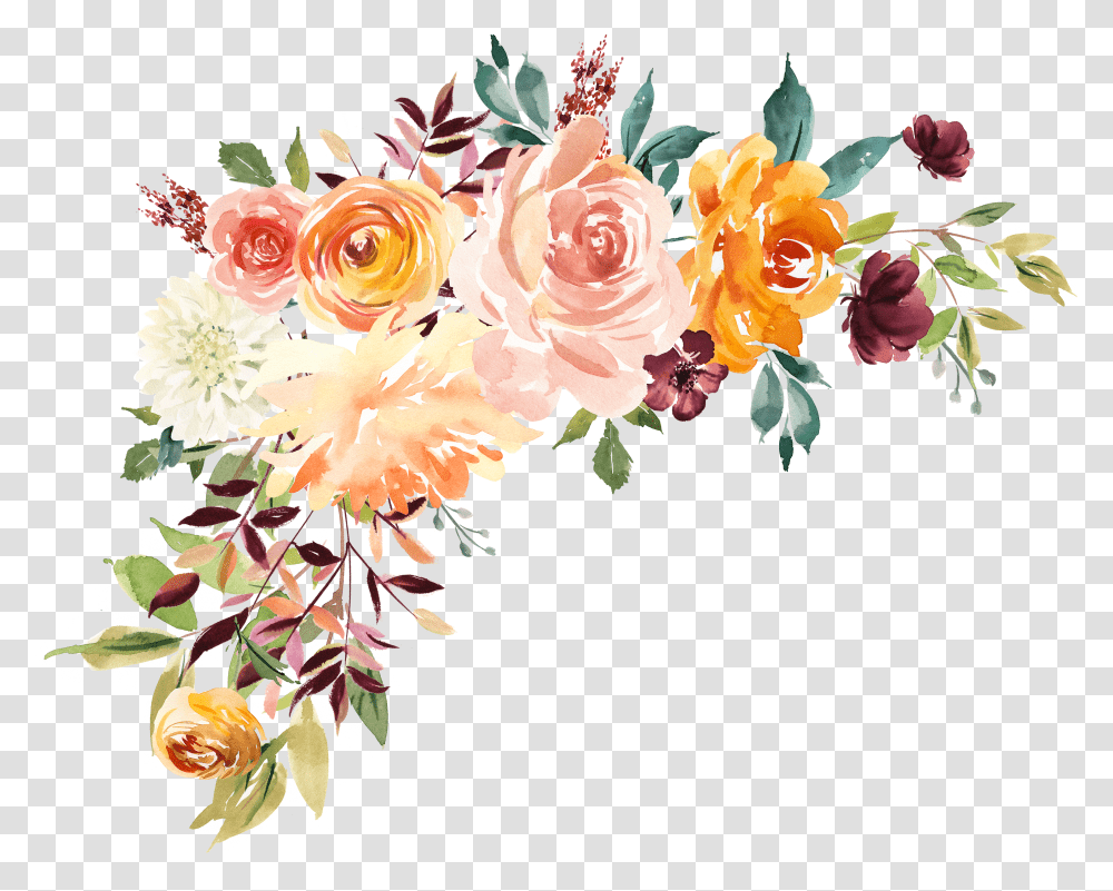 Watercolor Flower Background Clipart Watercolor Flowers Background Transparent Png