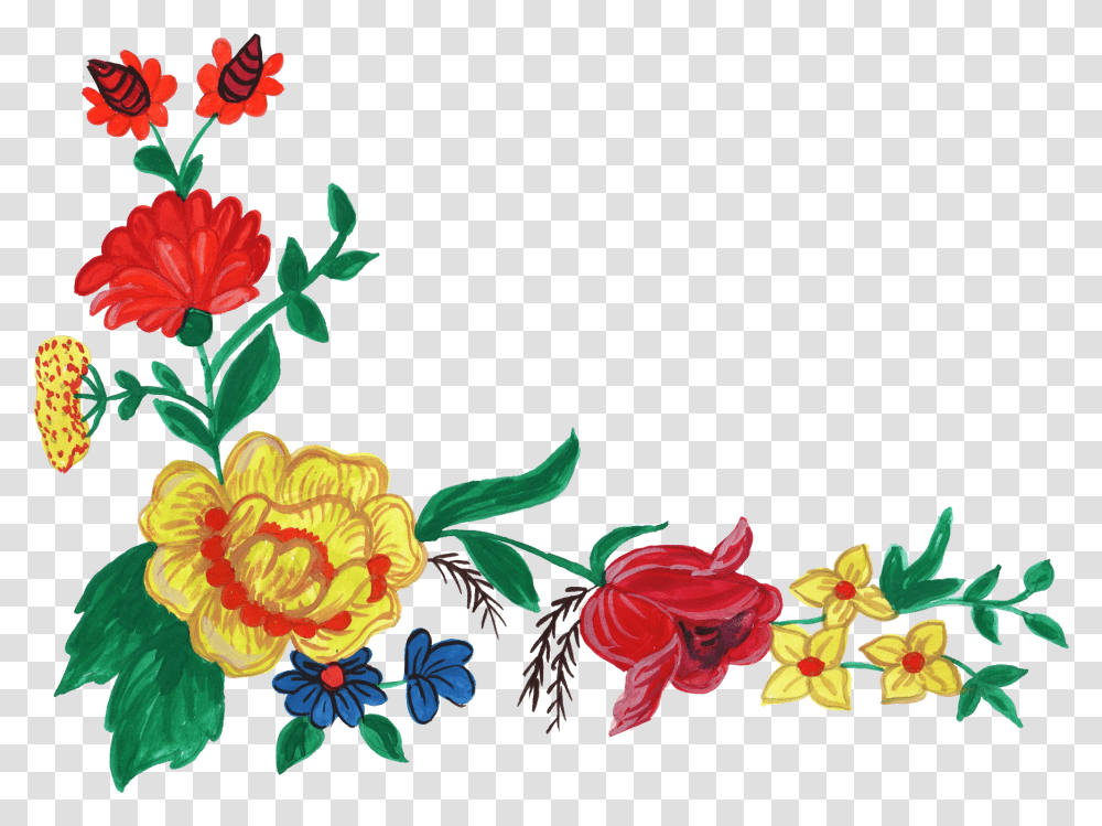 Watercolor Flower Corner Vol 2 Flower Images Hd, Graphics, Art, Floral Design, Pattern Transparent Png