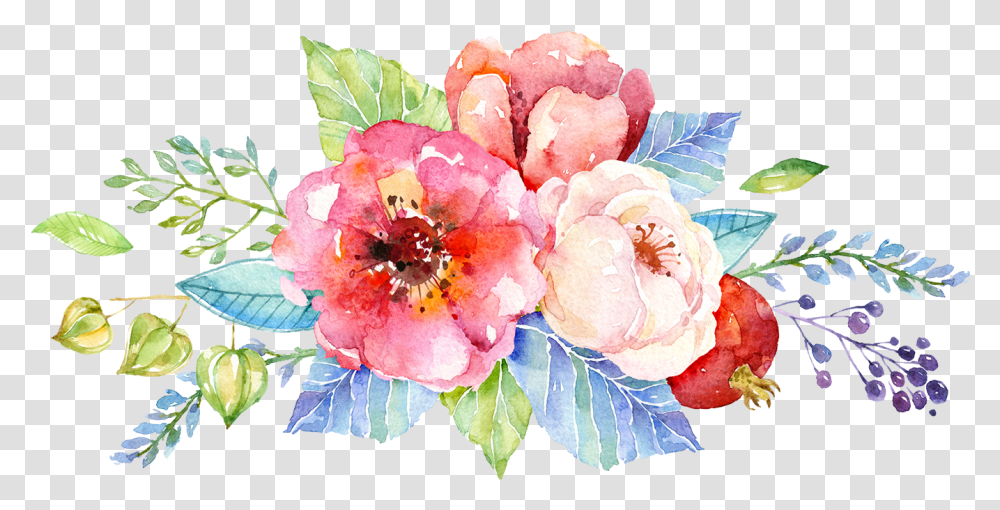 Watercolor Flower Design, Plant, Blossom, Floral Design, Pattern Transparent Png