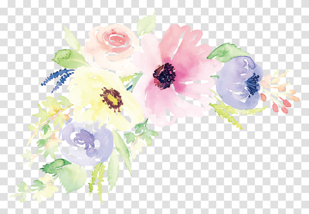 Watercolor Flower Vector, Floral Design, Pattern Transparent Png